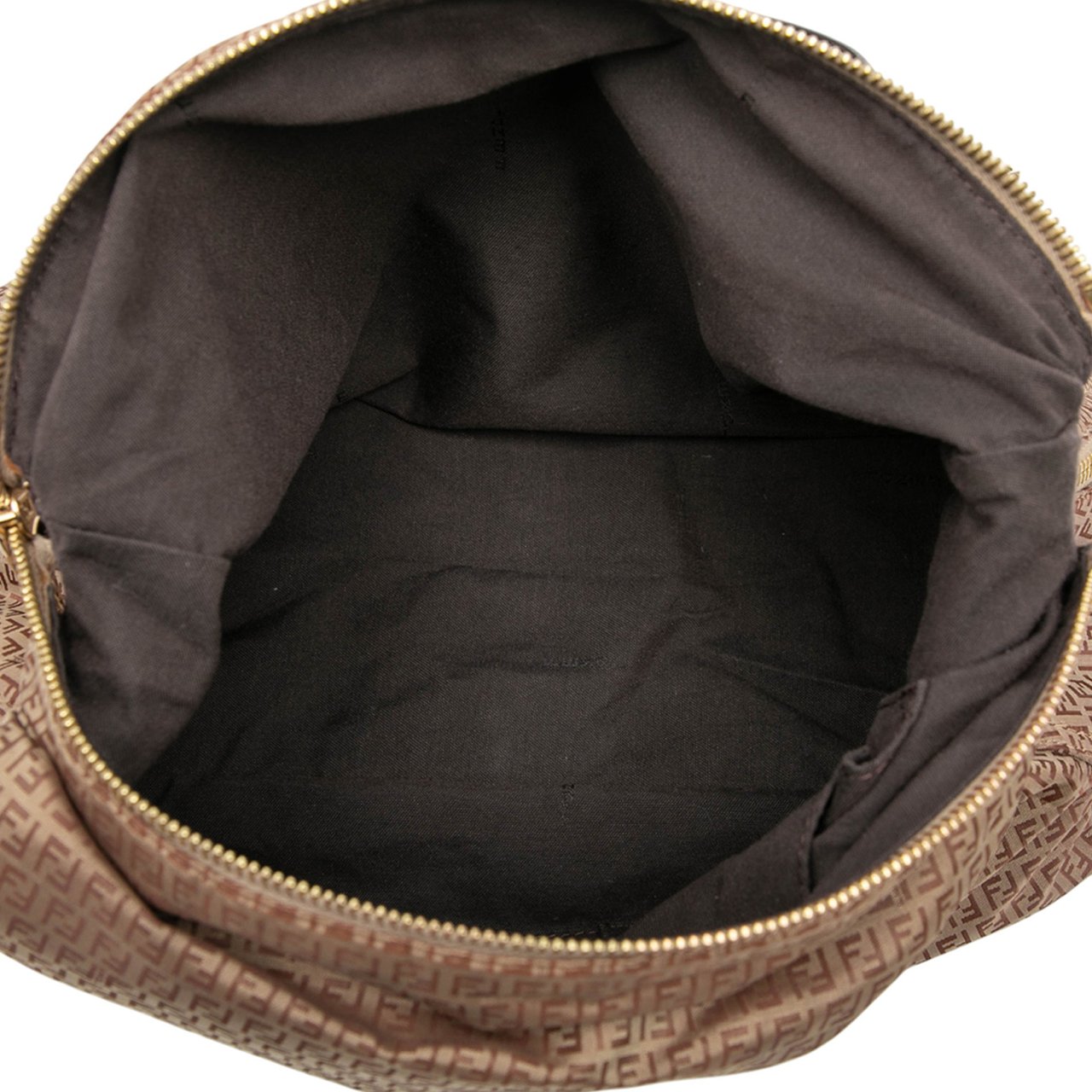 Fendi Micro Zucchino Canvas Mamma Forever Bruin