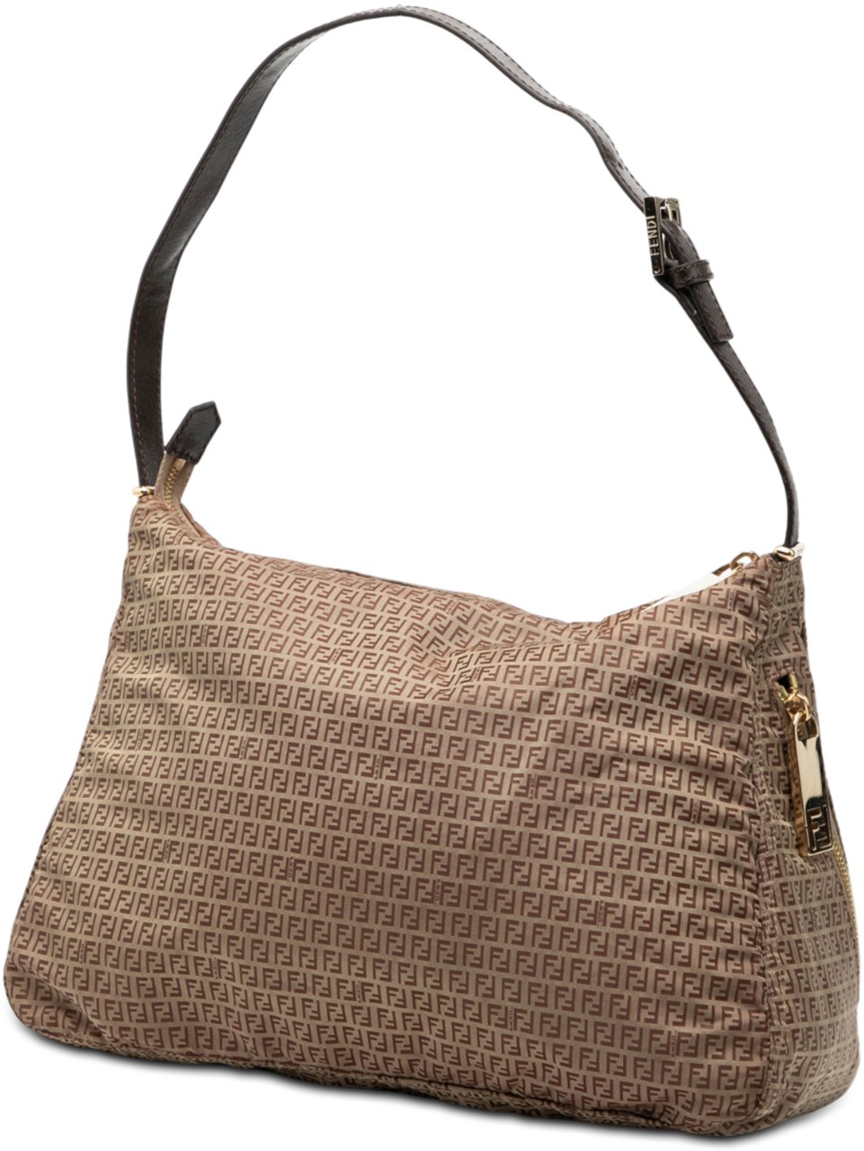 Fendi Micro Zucchino Canvas Mamma Forever Bruin