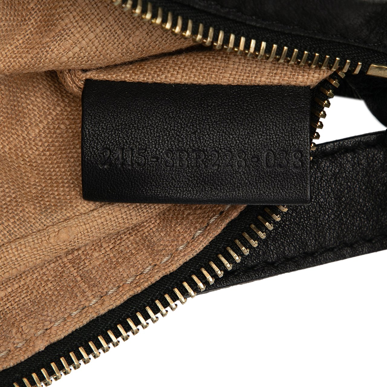 Fendi Leather Oyster Shoulder Bag Zwart