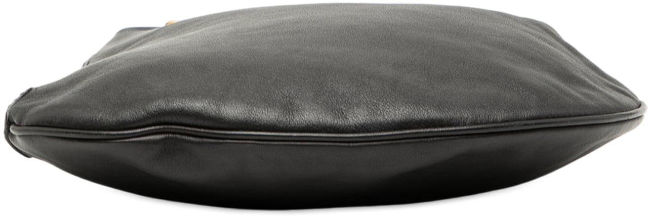 Fendi Leather Oyster Shoulder Bag Zwart