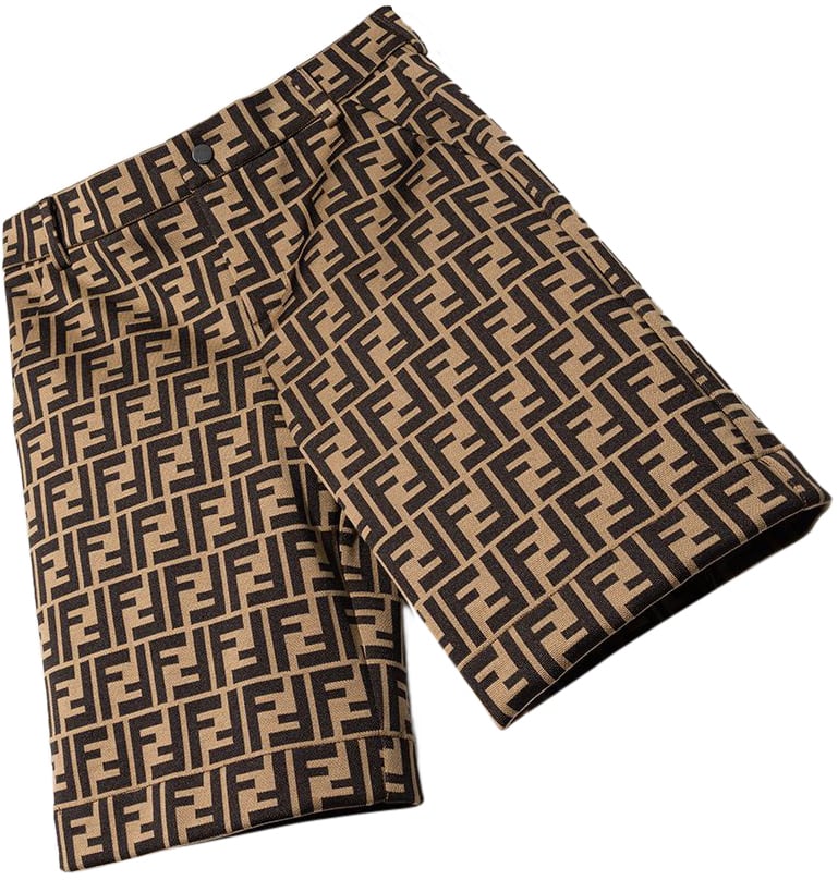 Fendi Shorts Nocciola Marrone Bruin