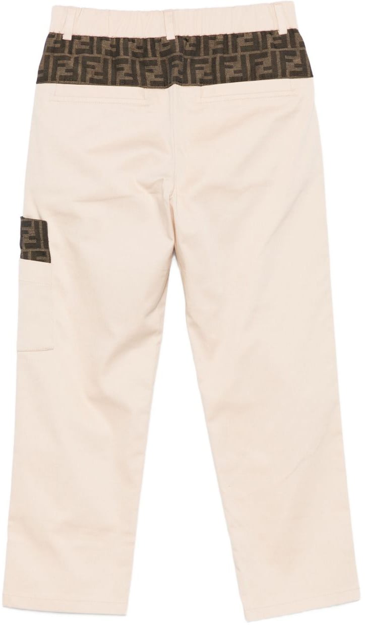Fendi Trousers Linen Groen