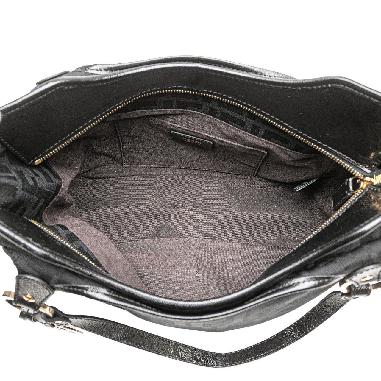 Fendi Zucca Canvas Chef Tote Zwart