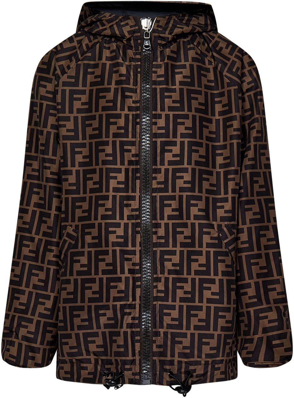 Fendi Coats Black Zwart