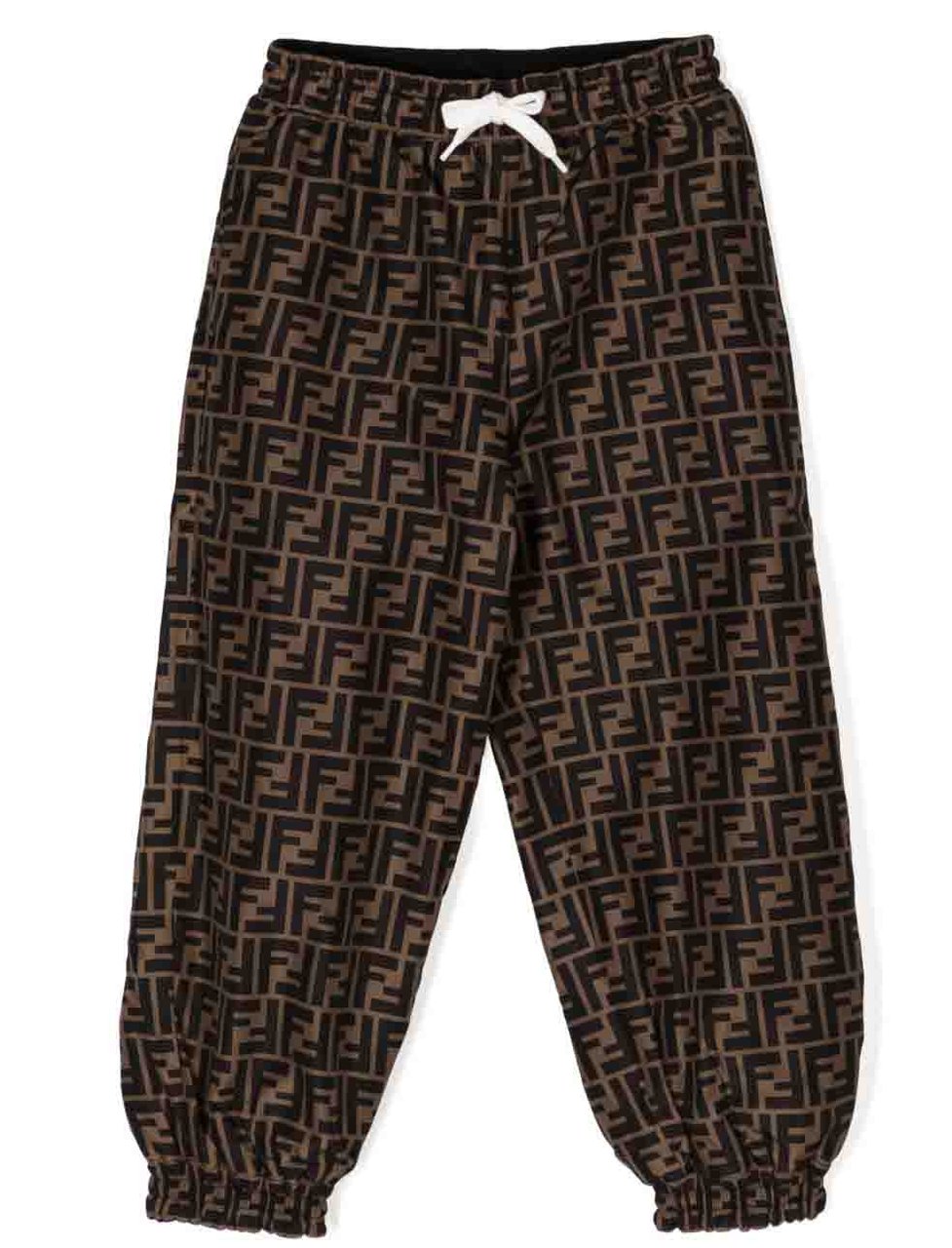 Fendi Trousers Black Zucca Zwart