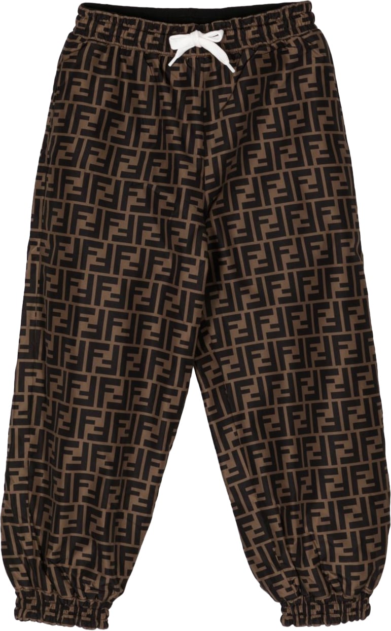 Fendi Trousers Black Zucca Zwart