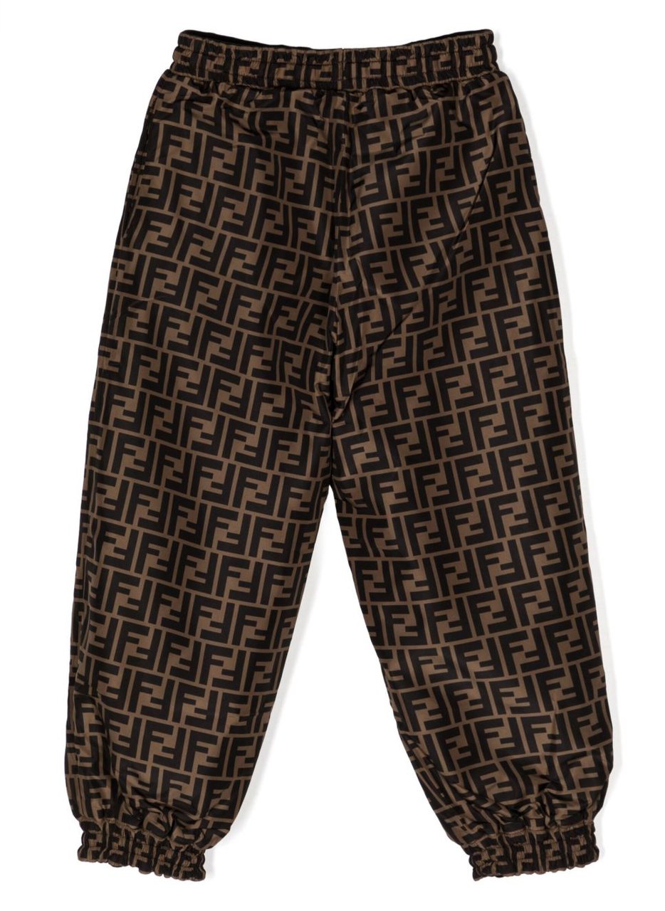 Fendi Trousers Black Zucca Zwart