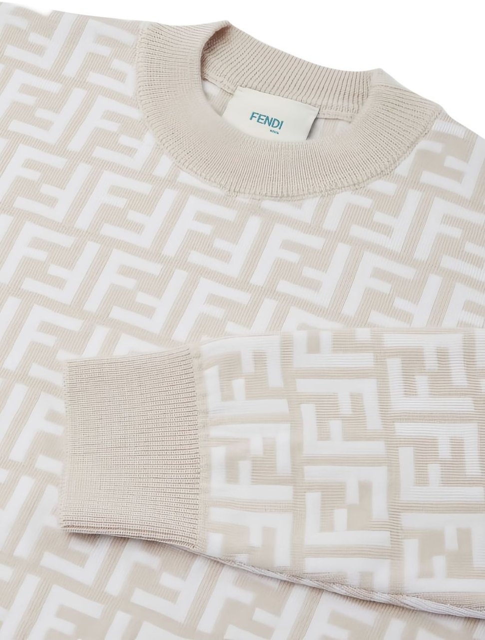 Fendi Sweaters Grey+Gesso Wit