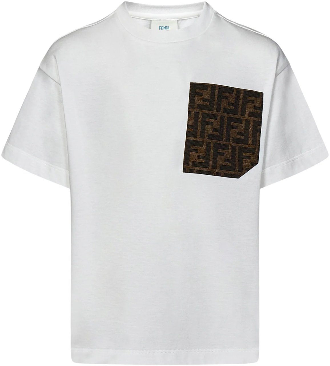 Fendi t-shirt jersey tinto white Wit