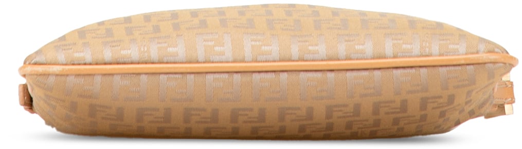 Fendi Zucchino Canvas Shoulder Bag Bruin
