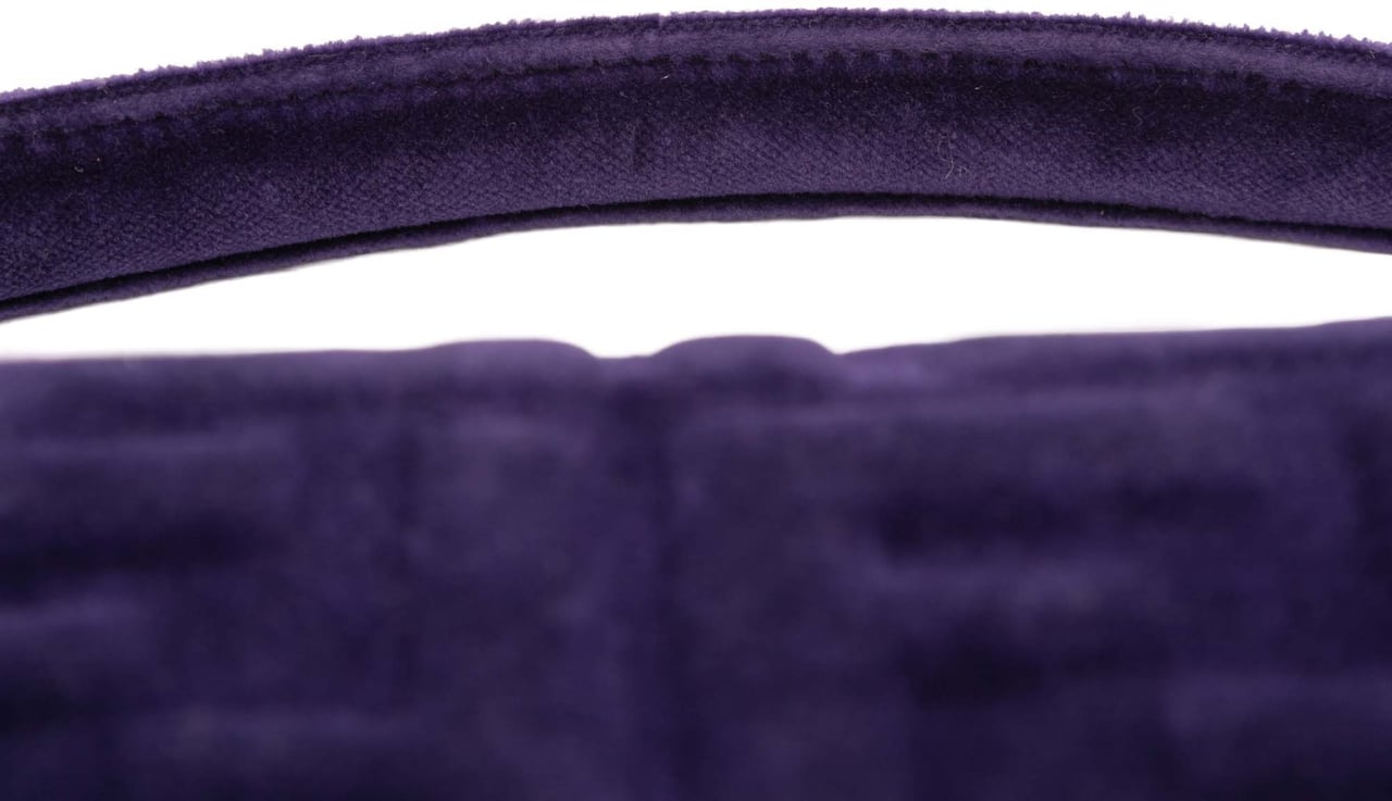 Fendi Zucca Embossed Velvet Baguette Satchel Paars