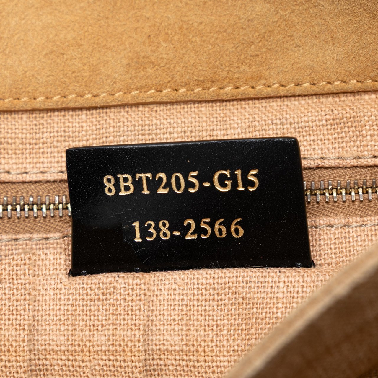 Fendi Large Canvas Pequin Claudia Shoulder Bag Bruin