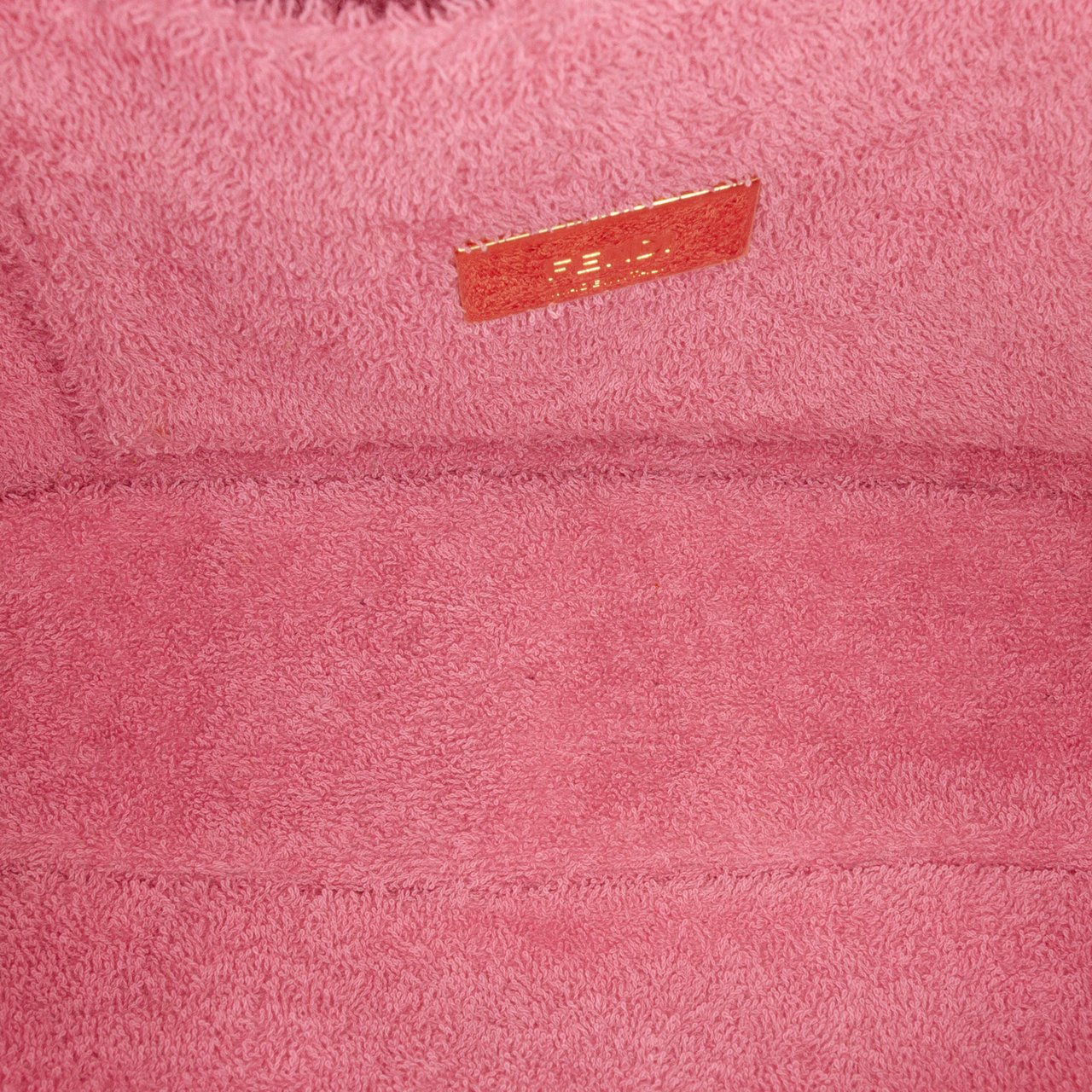 Fendi Embossed Terry Cloth FF 1974 Convertible Belt Baguette Roze