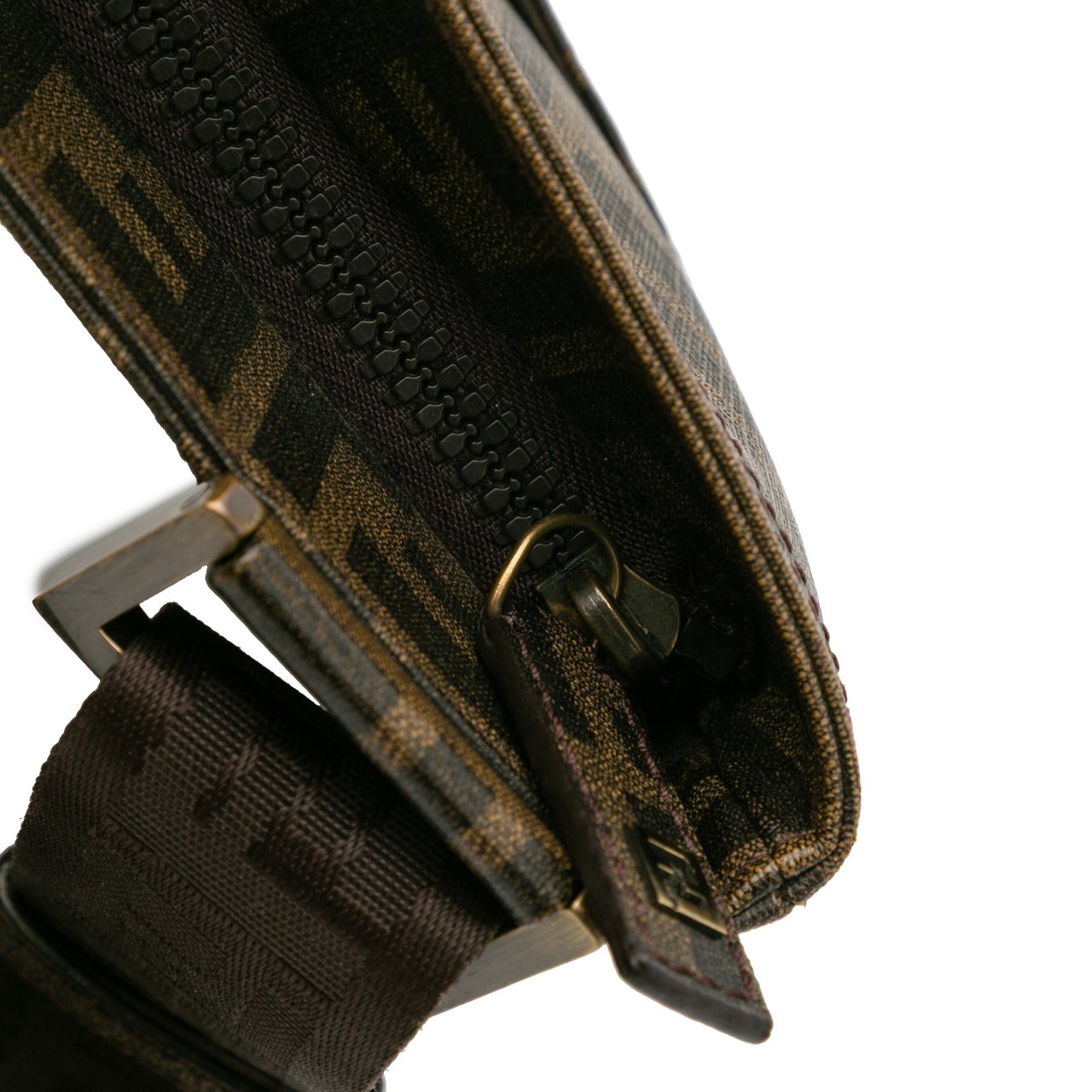 Fendi Zucca Spalmati Crossbody Bruin