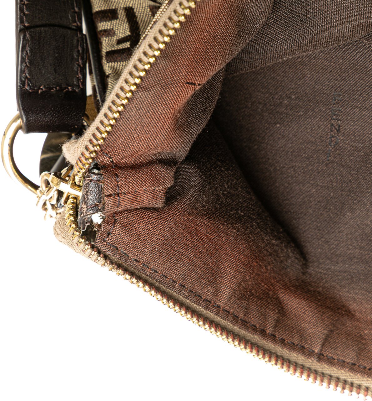 Fendi Zucchino Canvas Crossbody Bruin