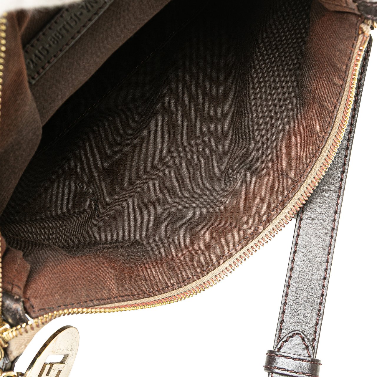 Fendi Zucchino Canvas Crossbody Bruin