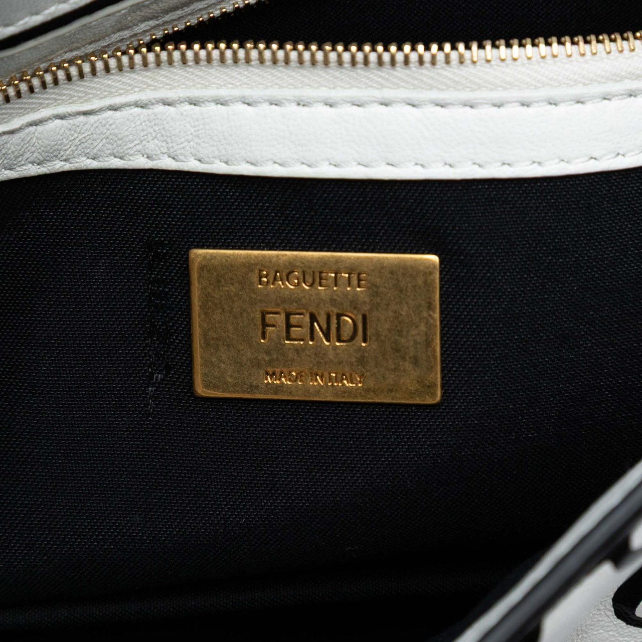 Fendi Joshua Vides California Sky Medium Embossed Leather Baguette Satchel Wit