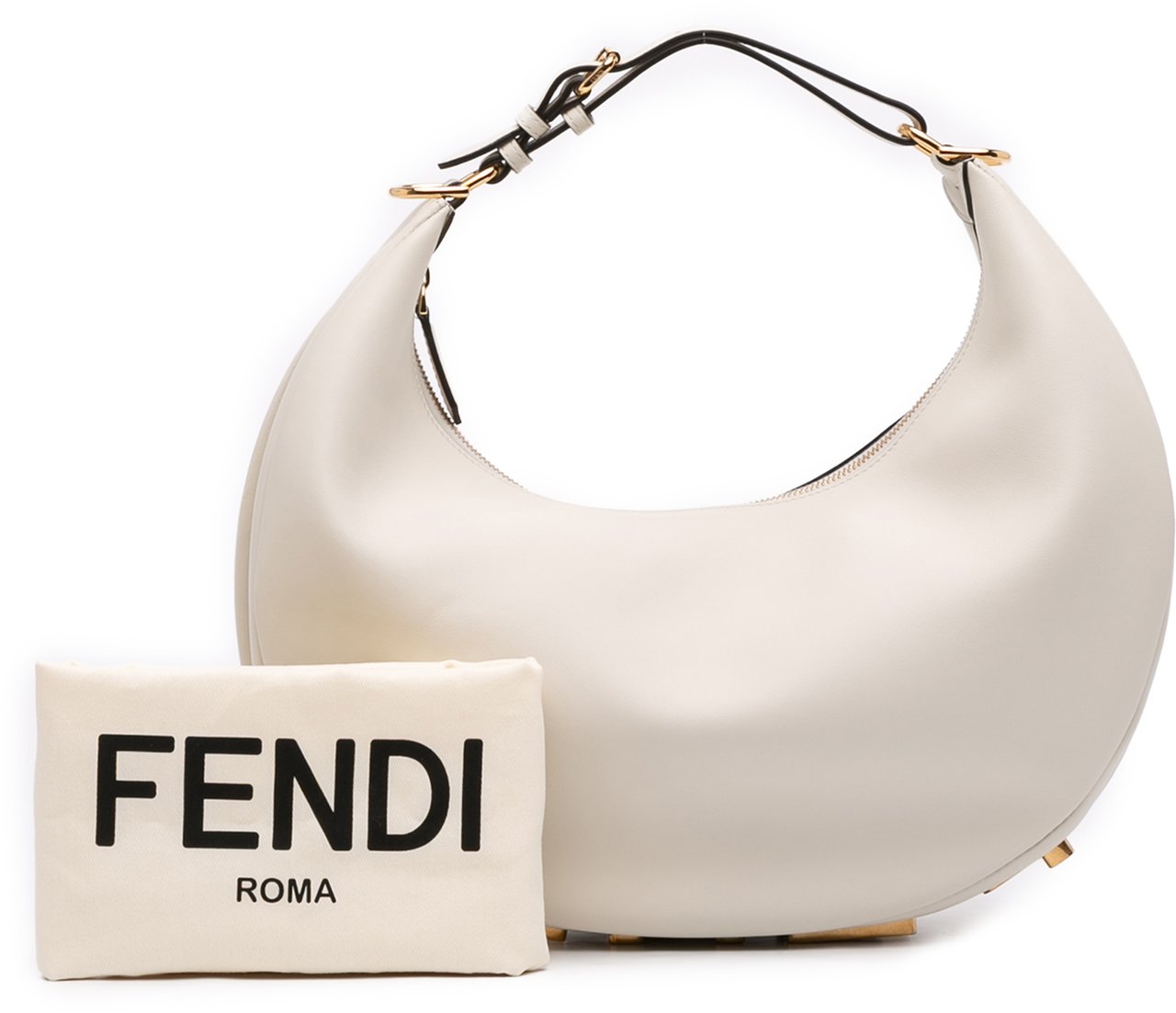 Fendi Medium Leather Fendigraphy Hobo Wit