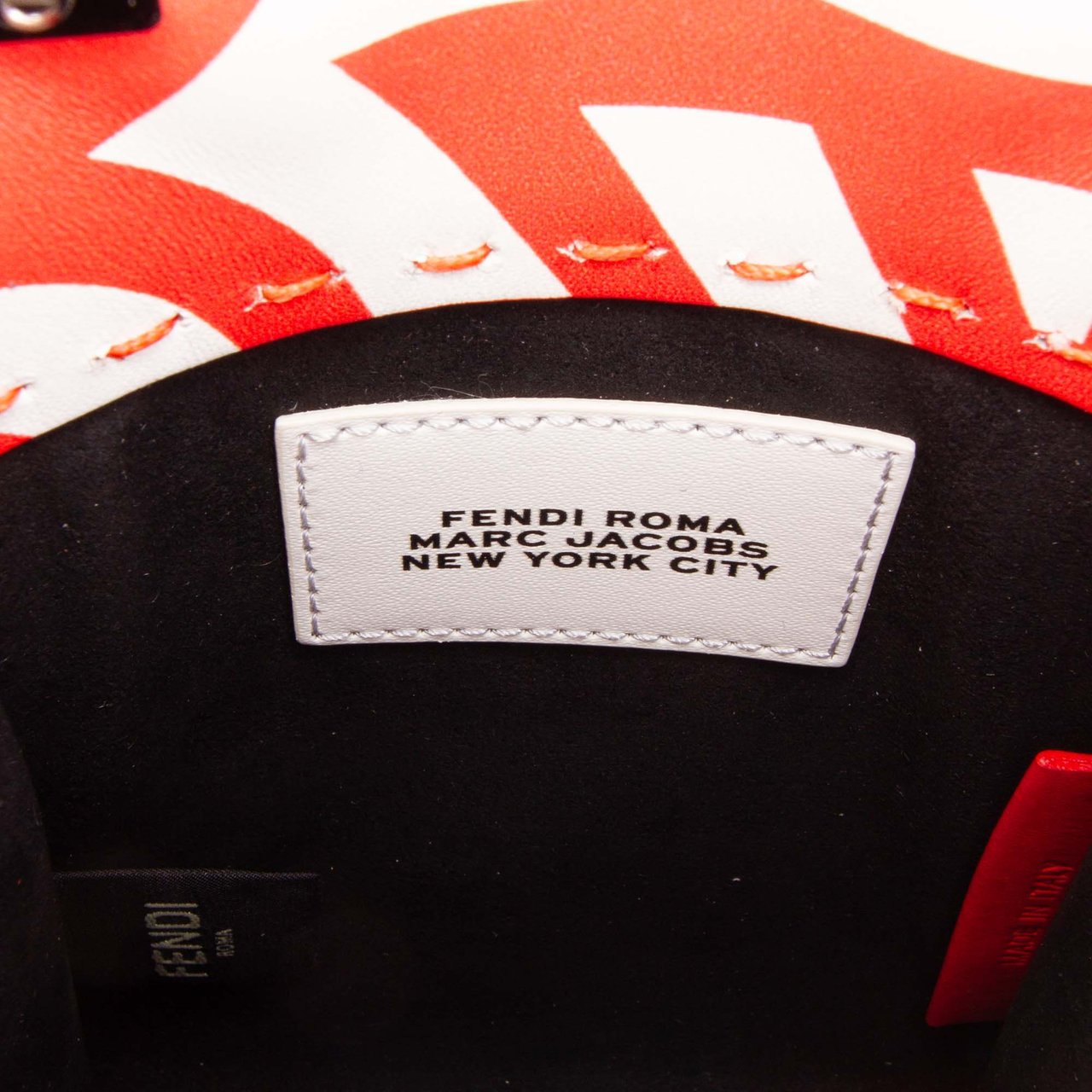 Fendi Marc Jacobs Mini Leather Sunshine Shopper Tote Wit