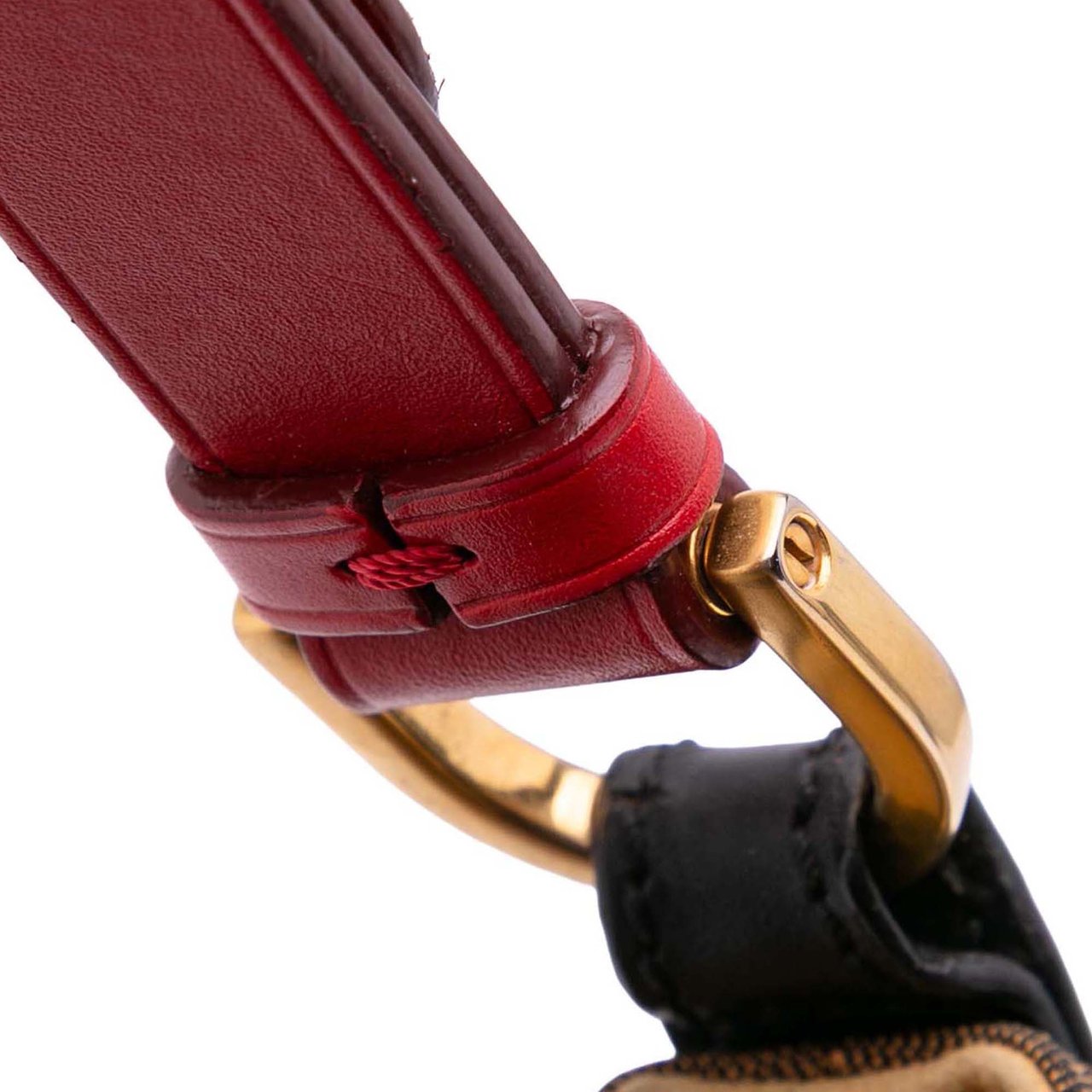 Fendi Canvas Pequin Shoulder Bag Bruin