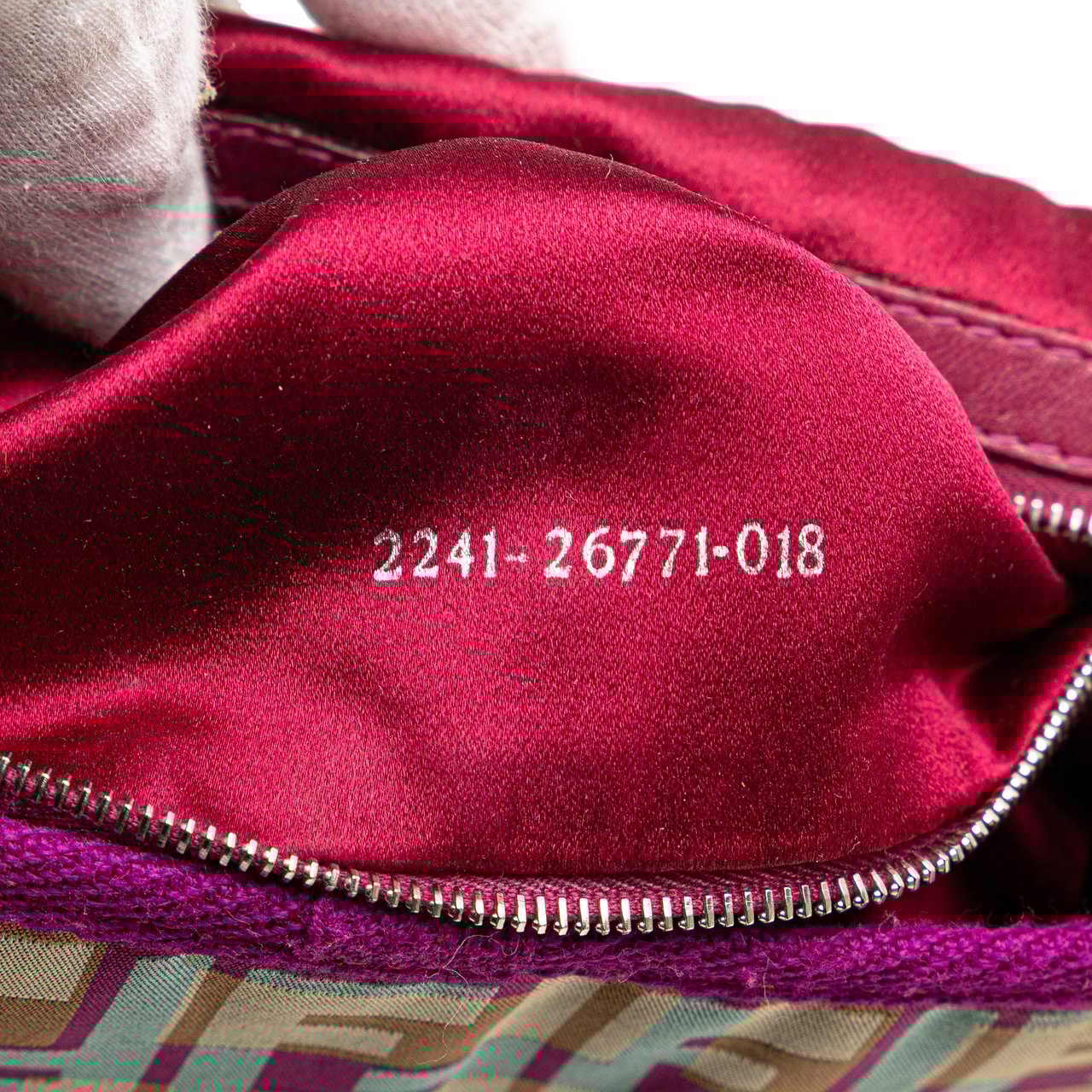 Fendi Zucca Nylon Crossbody Paars