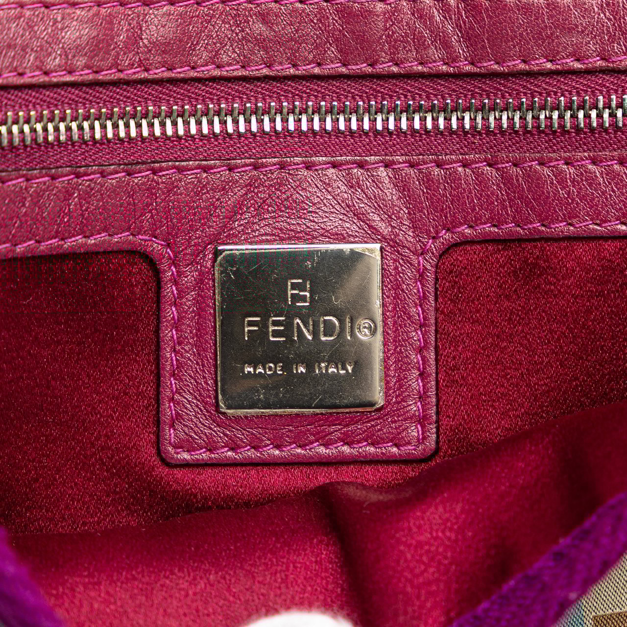 Fendi Zucca Nylon Crossbody Paars