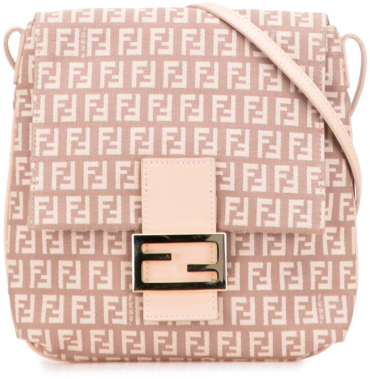 Fendi Zucchino Canvas Crossbody Roze