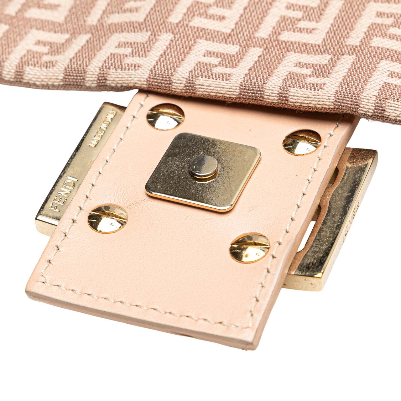 Fendi Zucchino Canvas Crossbody Roze