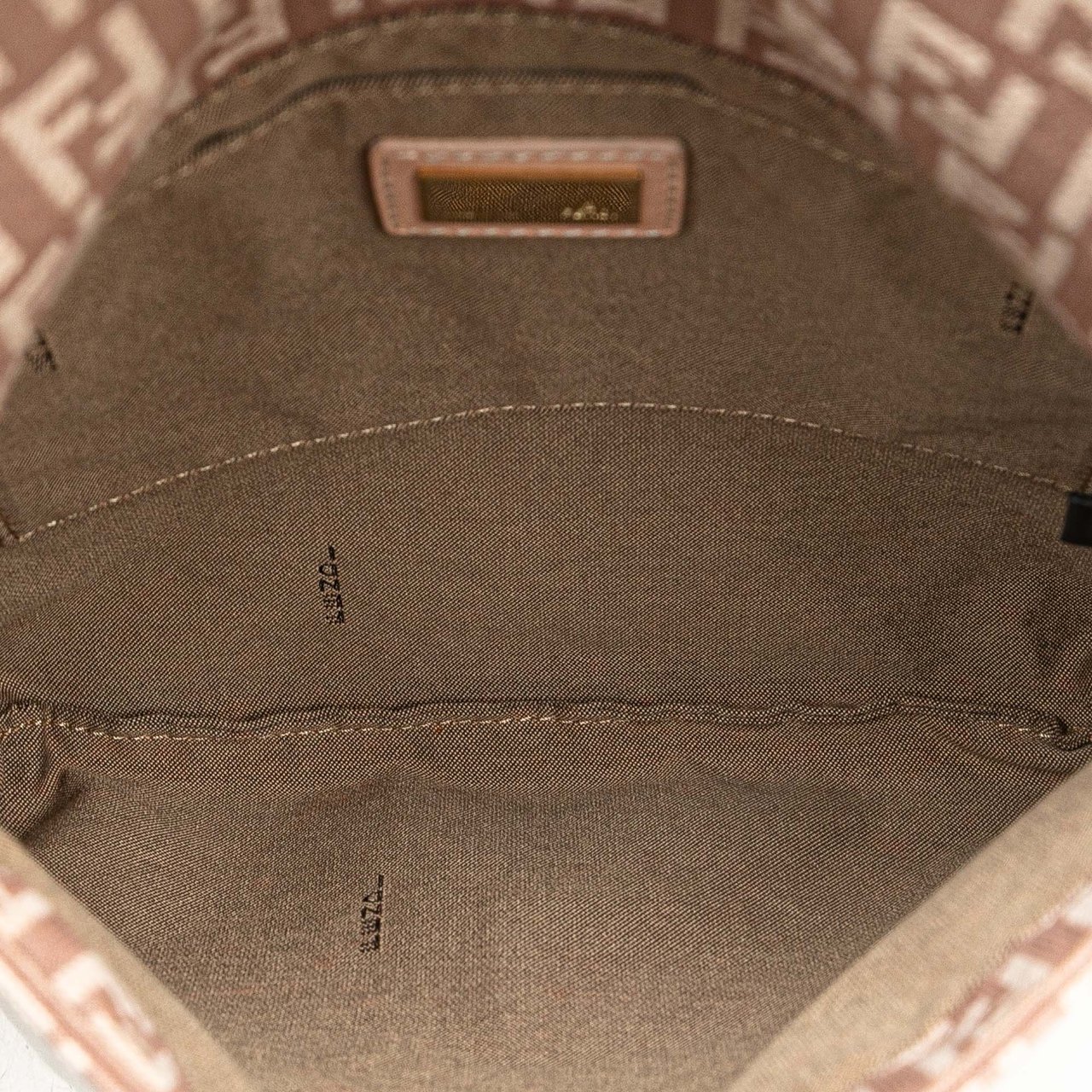 Fendi Zucchino Canvas Crossbody Roze