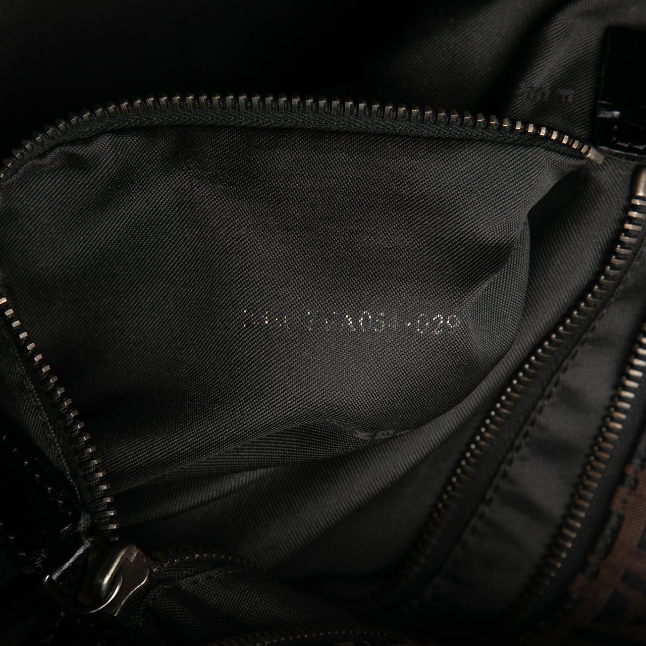 Fendi Zucchino Canvas Business Bag Bruin