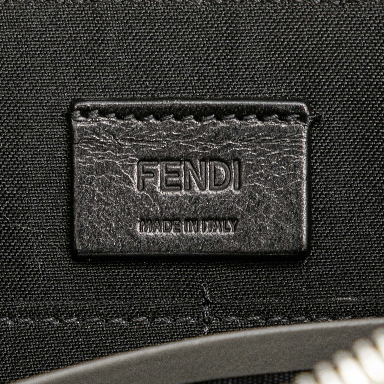 Fendi Zucca Coated Canvas FF 1974 Diagonal Vitello Liberty Clutch Wit