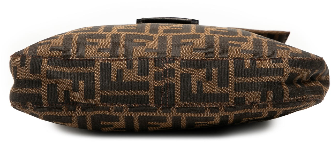 Fendi Zucca Canvas Shoulder Bag Bruin