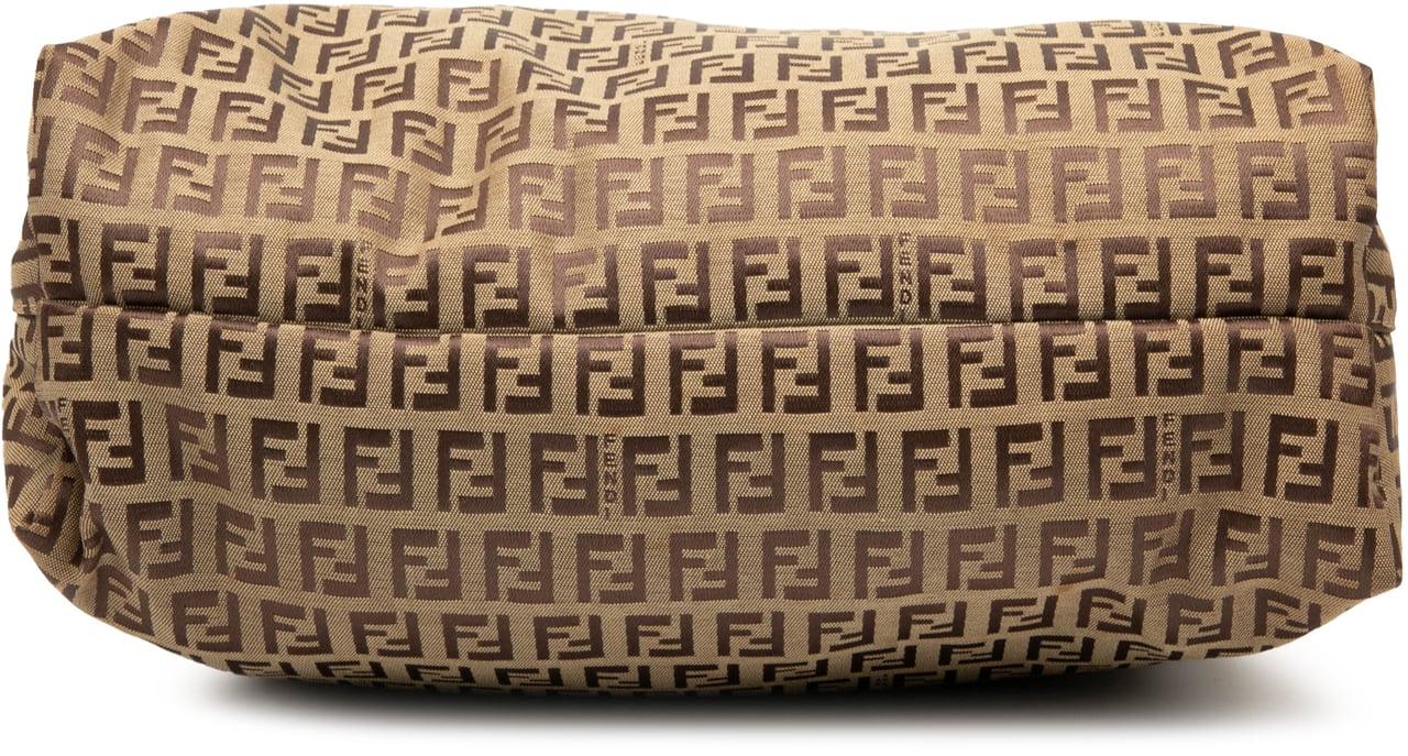 Fendi Zucchino Canvas Tote Bruin