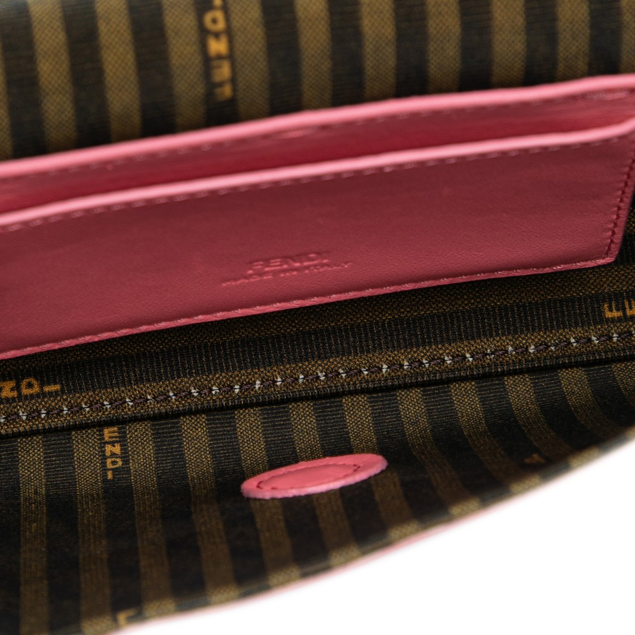 Fendi Satin Phone Pouch Baguette Satchel Roze