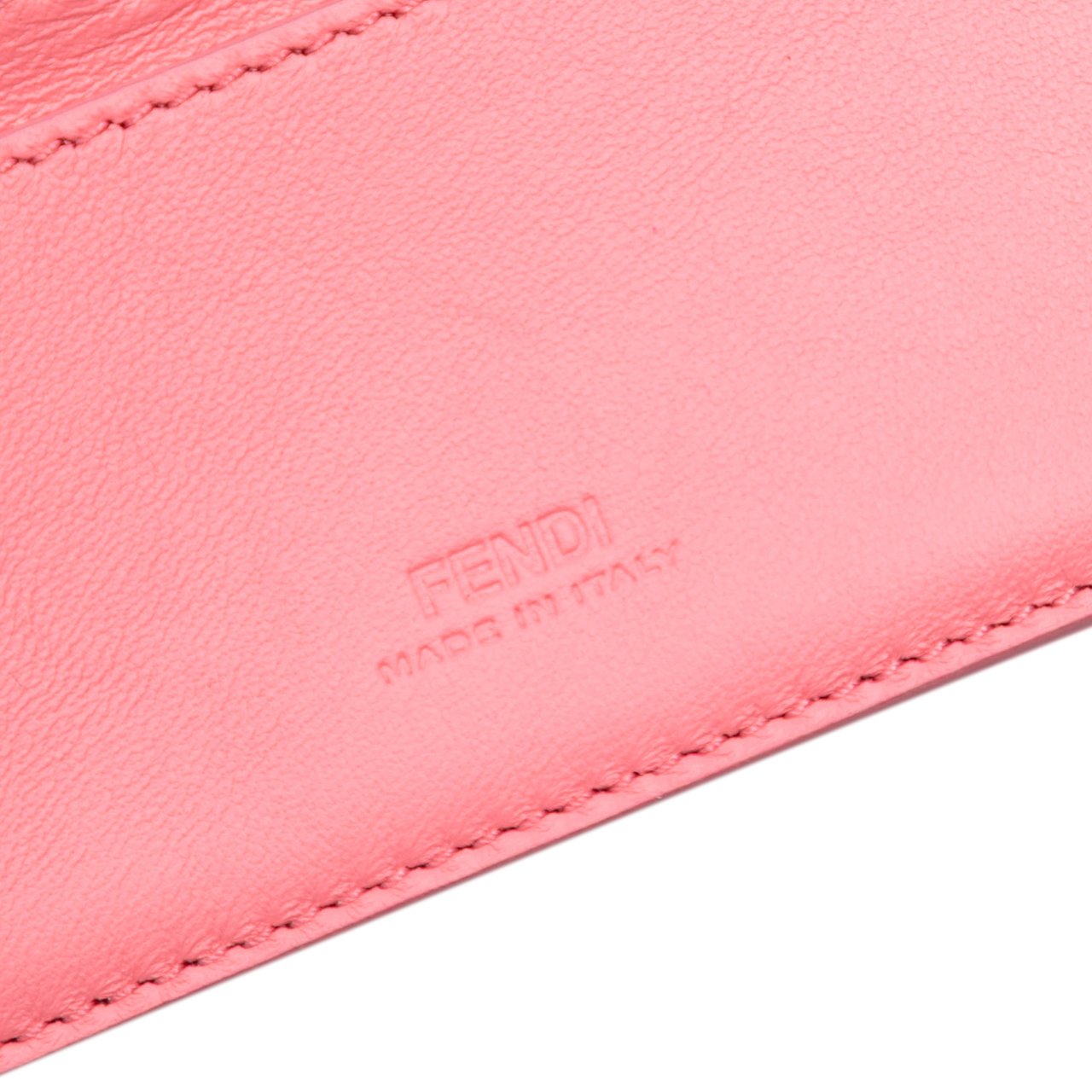 Fendi Satin Phone Pouch Baguette Satchel Roze