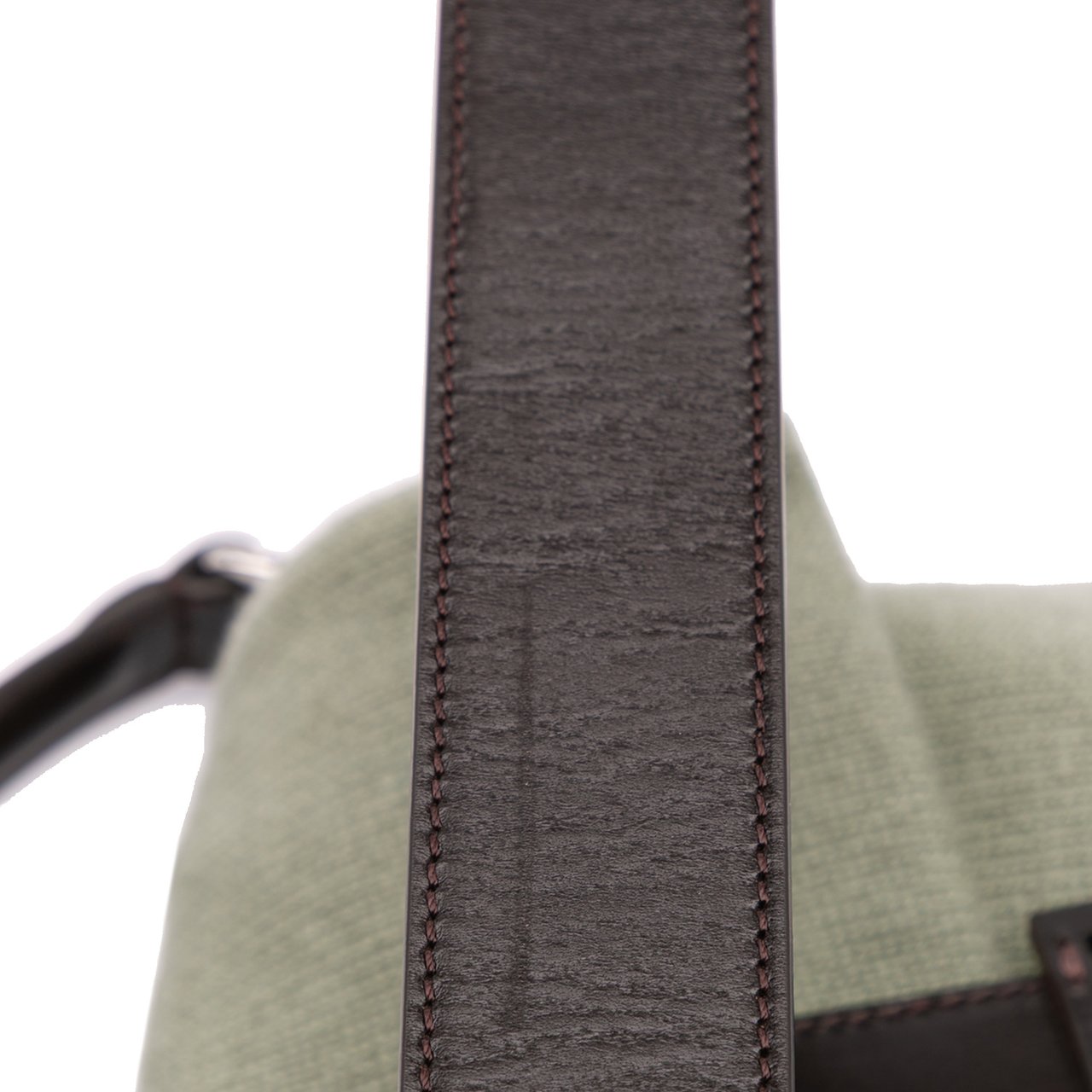 Fendi Cashmere Baguette Satchel Groen