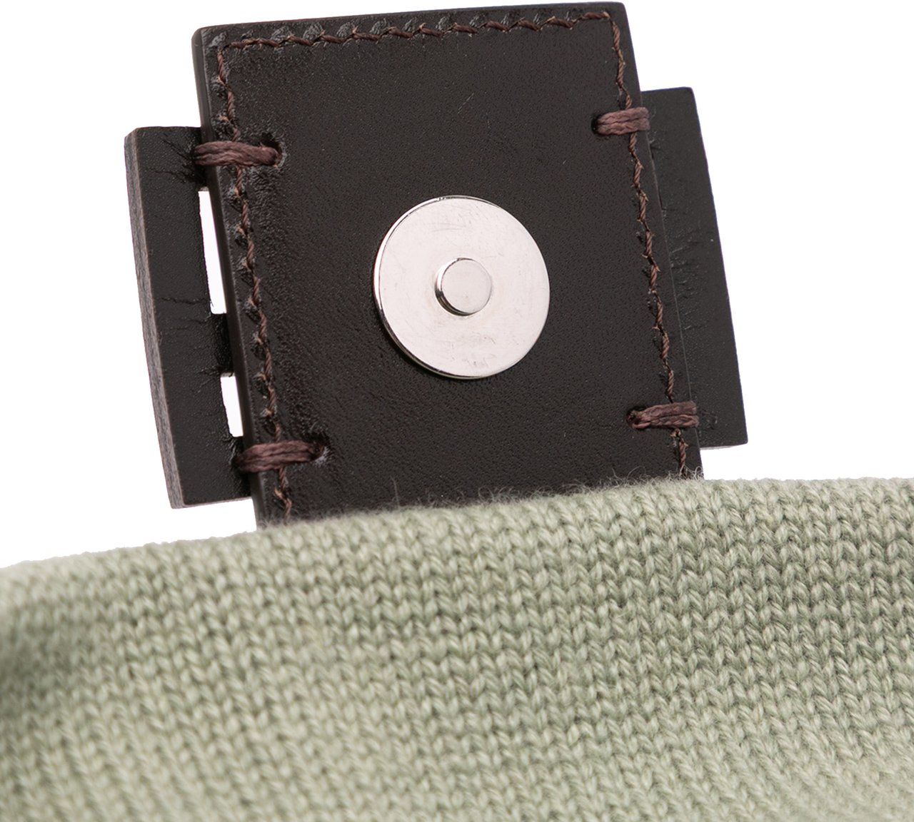 Fendi Cashmere Baguette Satchel Groen