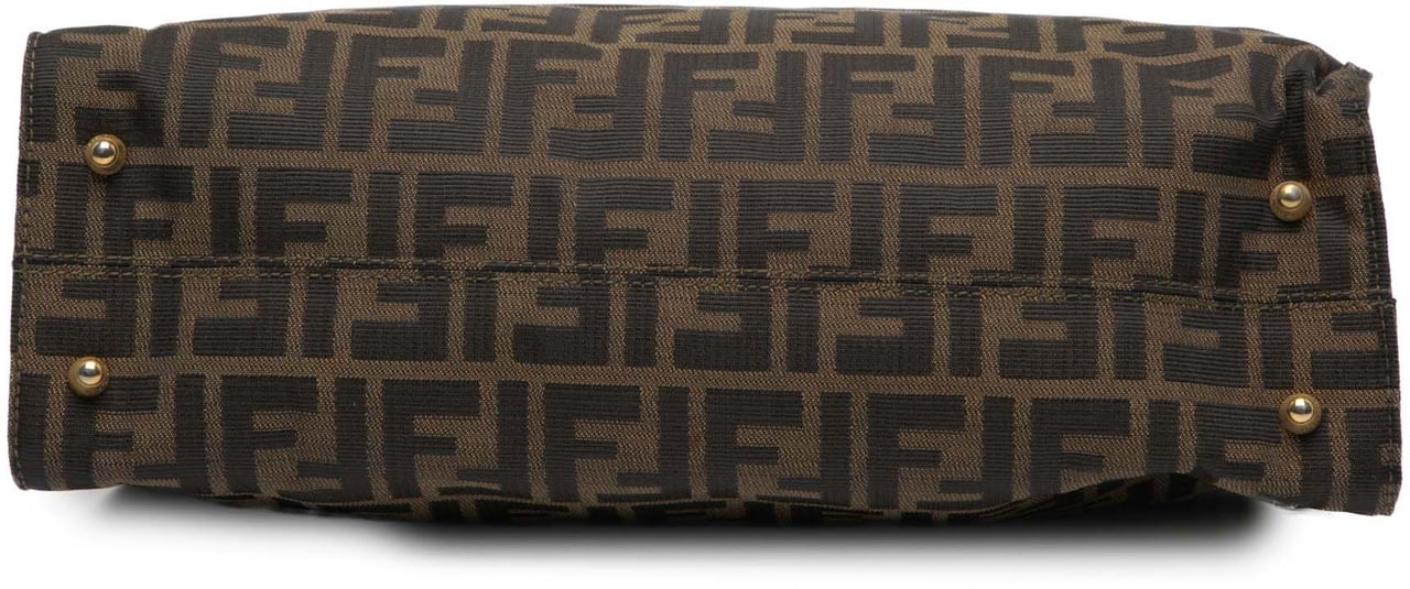 Fendi Zucca Canvas Twins Tote Bruin