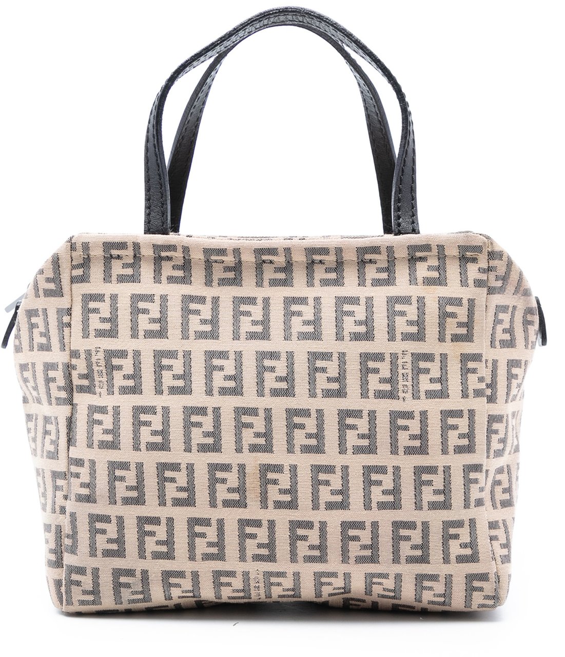 Fendi Mini Zucchino Canvas Handbag Bruin