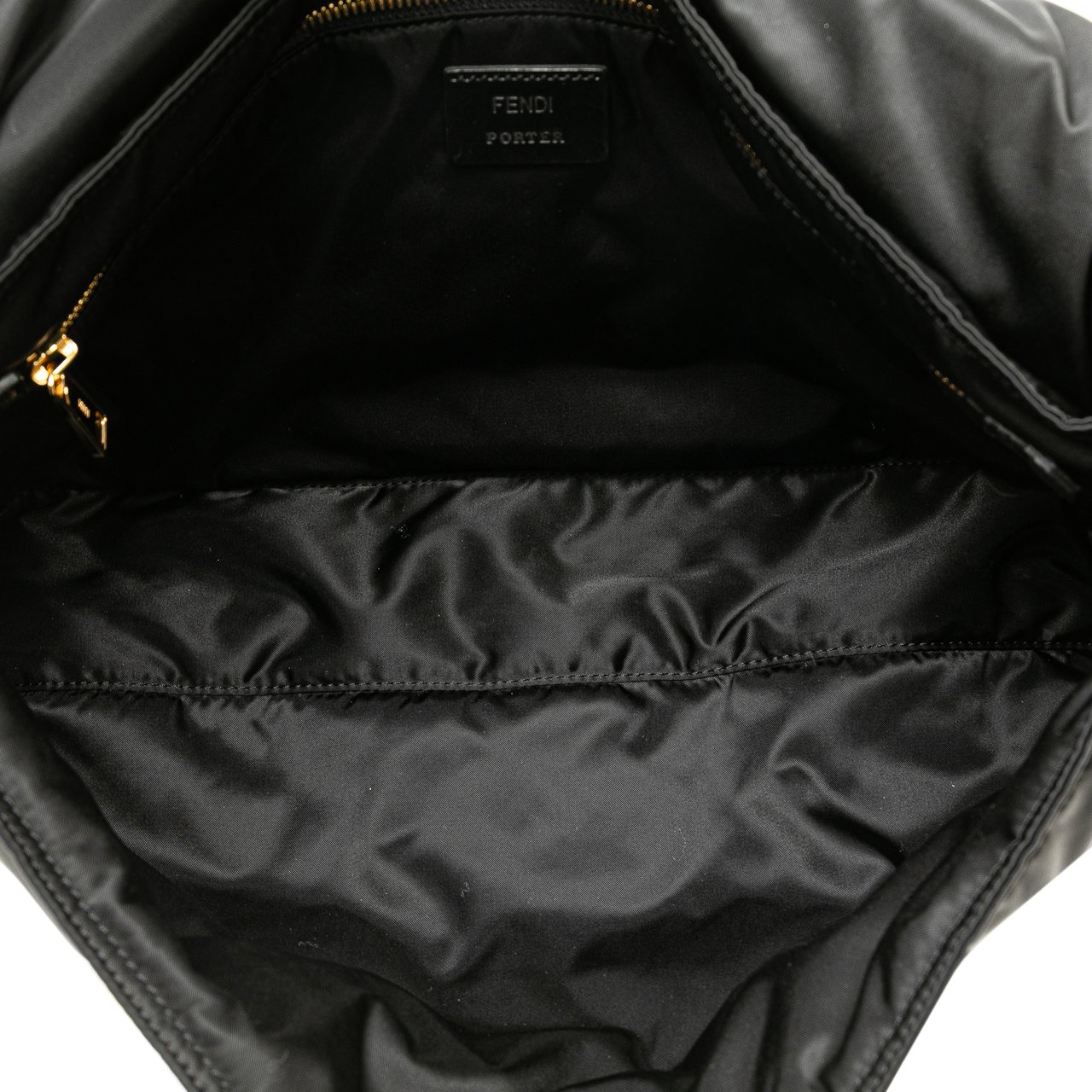 Fendi Porter Nylon Baguette Satchel Zwart