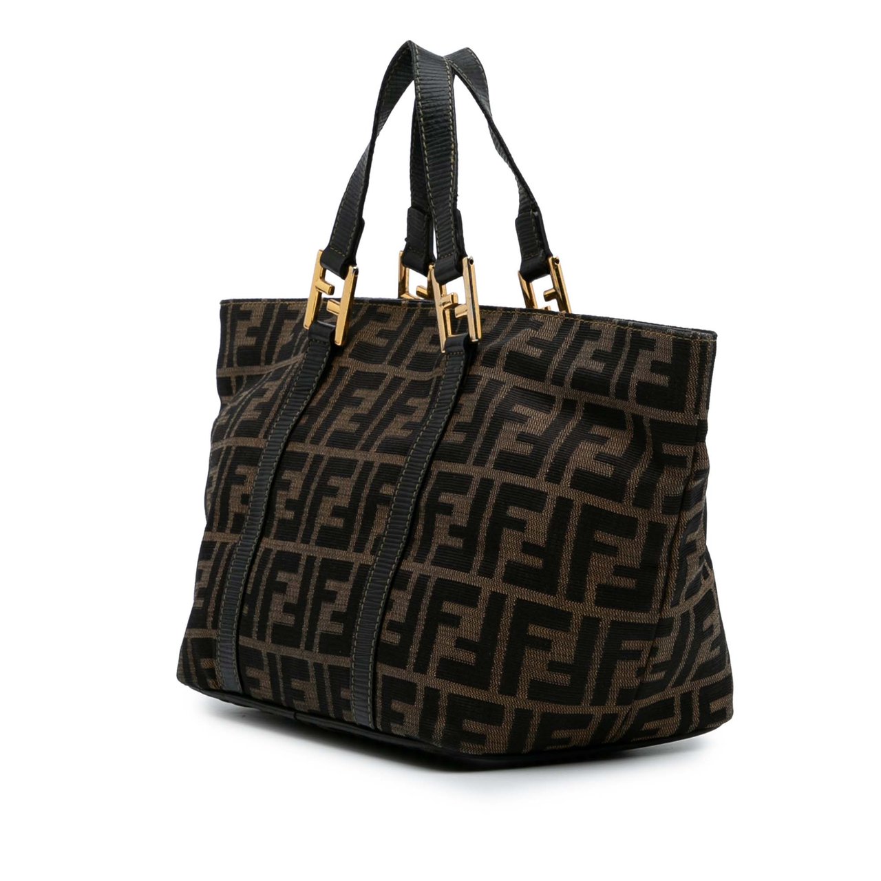Fendi Zucca Canvas Tote Bruin
