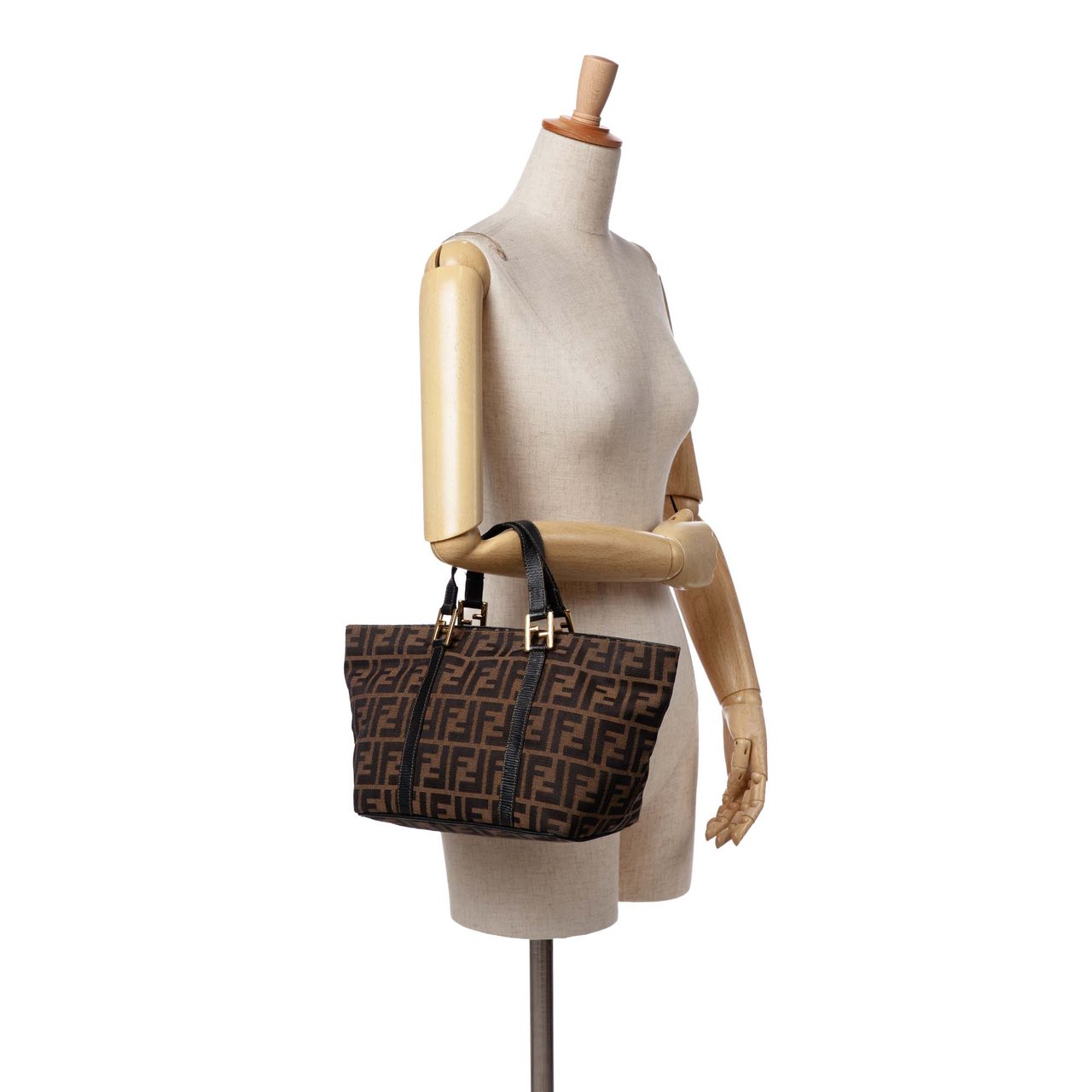 Fendi Zucca Canvas Tote Bruin