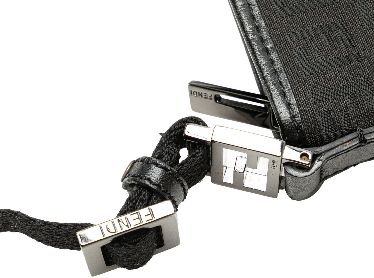 Fendi Zucchino Canvas Crossbody Zwart