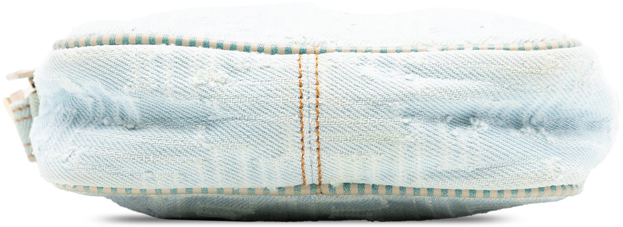 Fendi Zucca Denim Crossbody Blauw