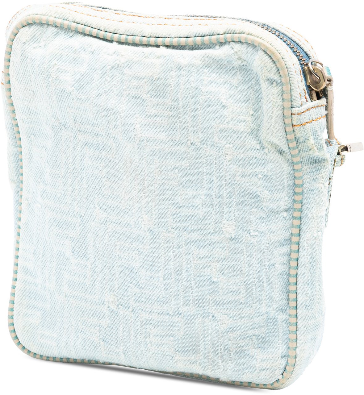 Fendi Zucca Denim Crossbody Blauw