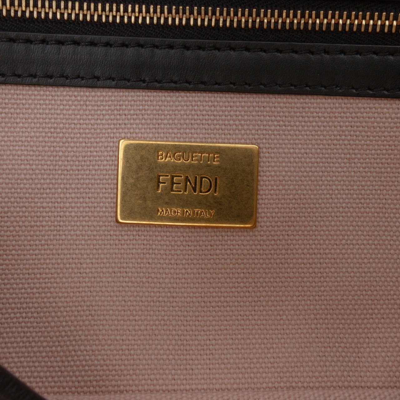 Fendi Zucca Embroidered Canvas Baguette Satchel Roze