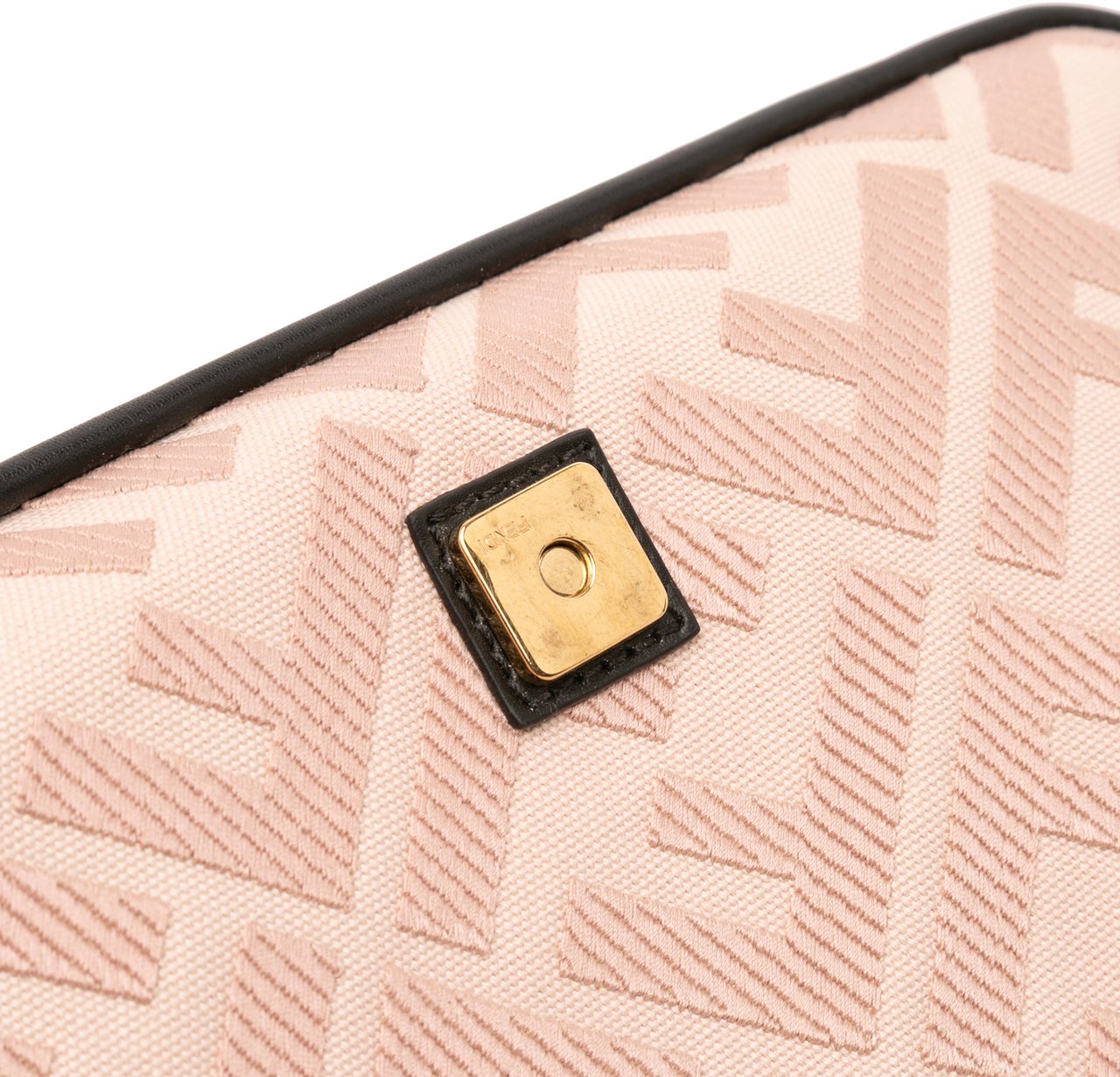 Fendi Zucca Embroidered Canvas Baguette Satchel Roze