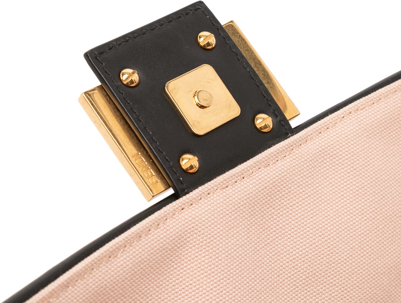 Fendi Zucca Embroidered Canvas Baguette Satchel Roze