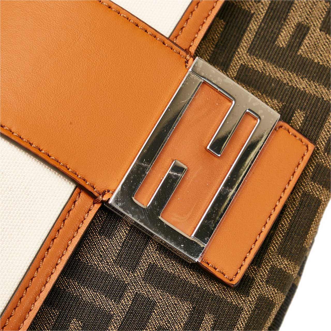 Fendi Zucca Convertible Leather Belt Bag Bruin
