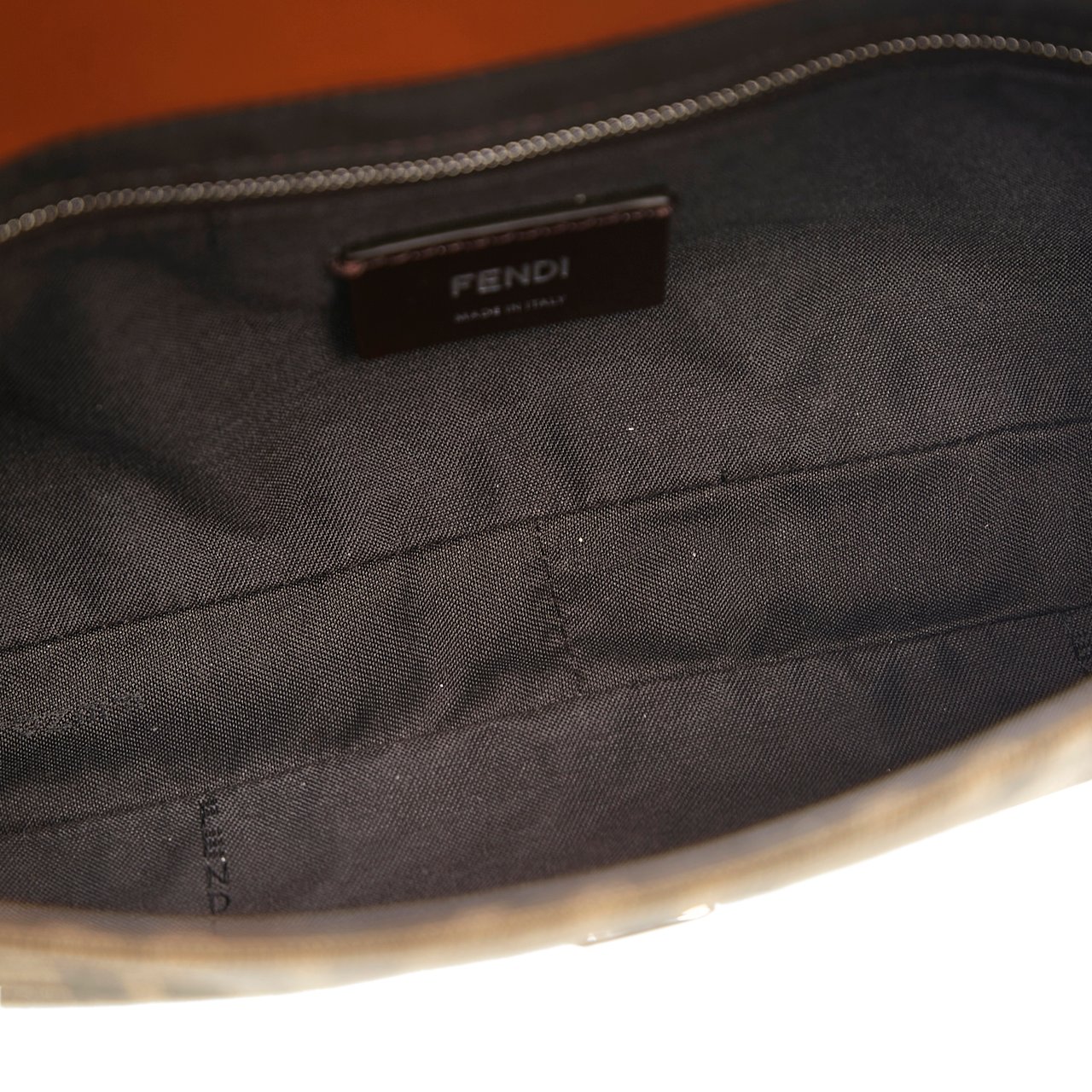 Fendi Zucca Convertible Leather Belt Bag Bruin